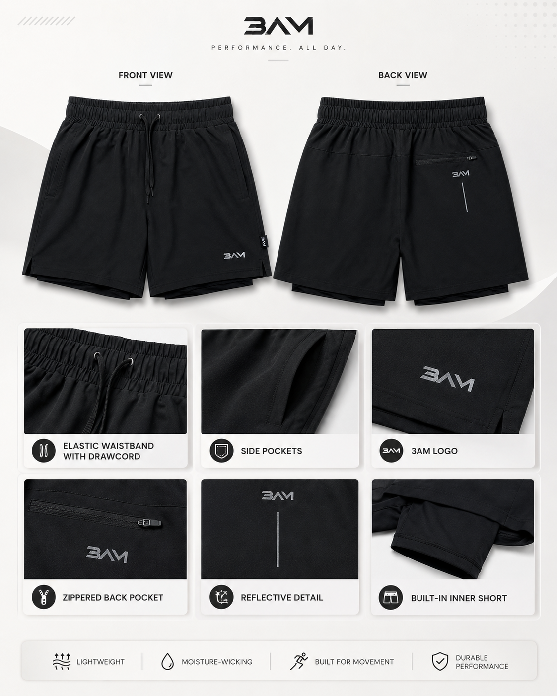 3AM - Men’s Gym Short